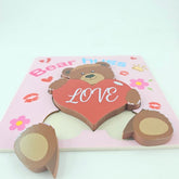 Wooden 6X6 Puzzle Bear Hugs Love - EKT3027